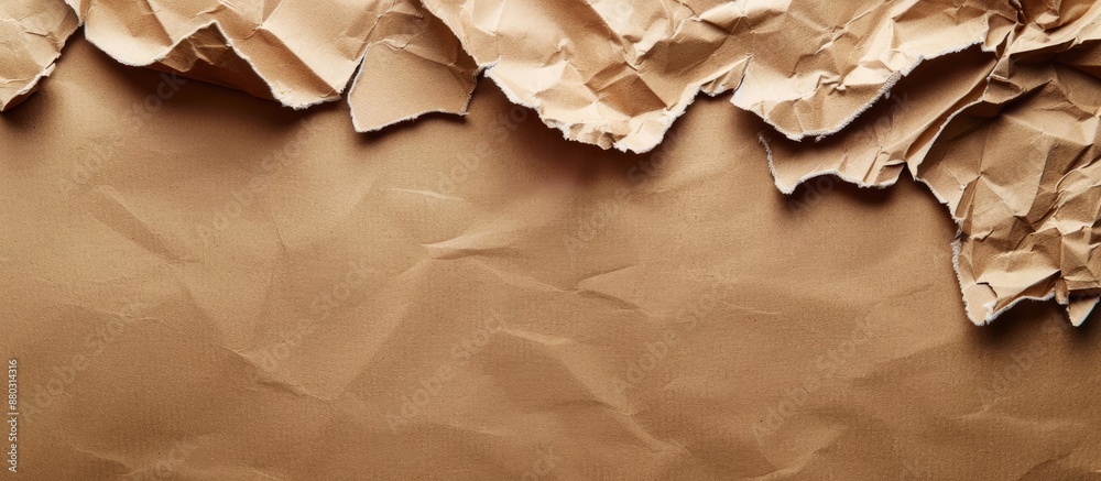 Leinwandbilder Brown craft paper texture background with cardboard sheet and recycle carton paper providing an open space for text or images.