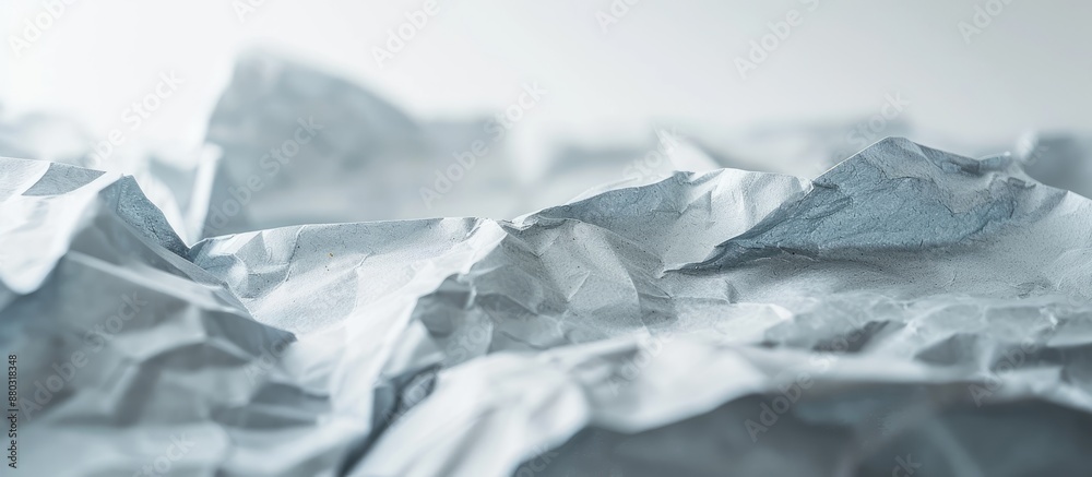 Poster Folded gray sheet of paper with a textured surface having copy space image.