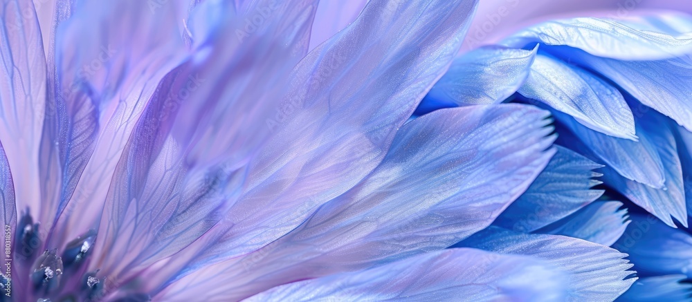Poster Macro close-up of chicory texture with instant chicory background for a top view flat lay shot. Ample copy space image available.