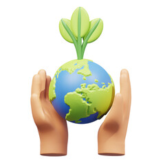 blue green save earth 3d illustrtion