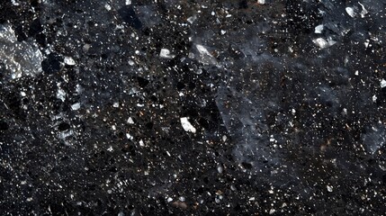 Obraz premium Black Marble Texture with Glittering Particles.