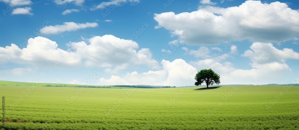 Poster a plowed field dominates the foreground, contrasting with a lush green landscape in the backdrop und
