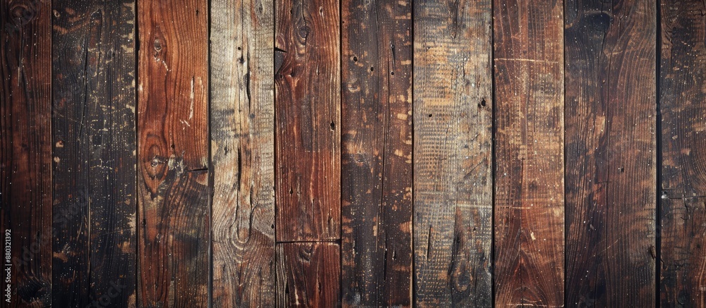 Poster Wooden planks with a rustic texture make for a captivating background with copy space image.