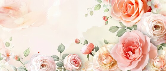 Illustration of a floral wedding card with wedding floral background ideal for wedding and invitation-themed designs and promotions