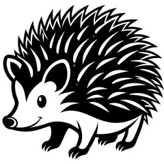 Minimalistic hedgehog with smooth lines Vector Design and illustration