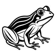 simple elegant frog Vector Design and illustration