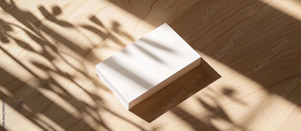 Poster a business card and postcard with gentle shadows, showcasing the copy space image.