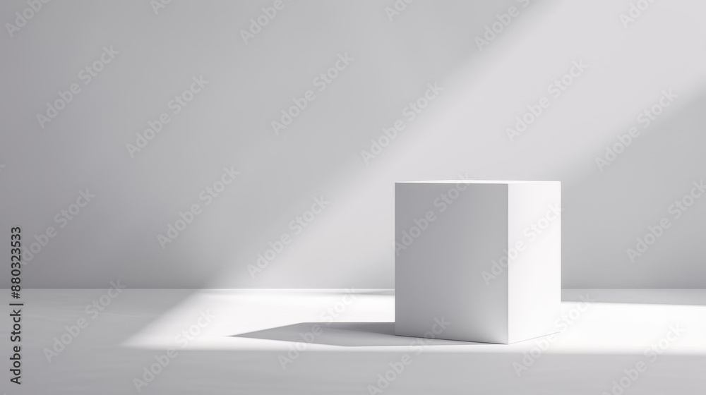 Fototapete clean white backdrop for product display with room for customization. professional studio setting wi