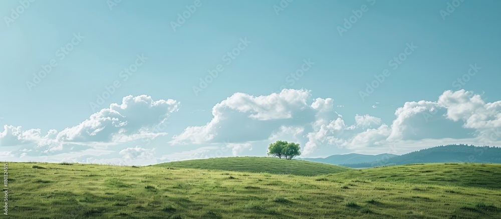 Poster clear sky providing a serene backdrop for a landscape with copy space image.