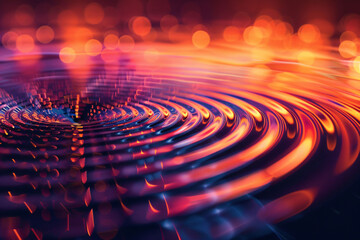 Abstract visualization of acoustic vibrations.