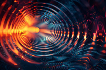 Fototapeta premium Abstract visualization of acoustic vibrations.