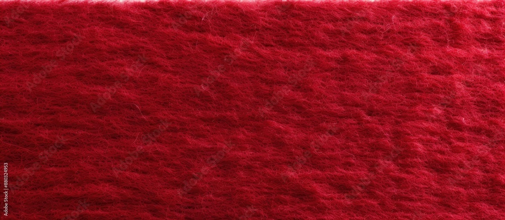 Leinwandbilder rectangular red felt fabric texture background isolated on white with copy space image.