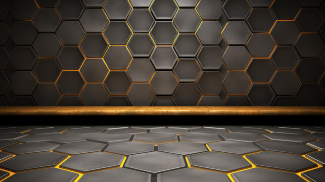 Stunning geometric backdrop for showcasing hightech products with a sleek touch.