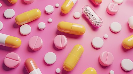 pharmaceutical medicine pills, tablets and capsules. Pills background