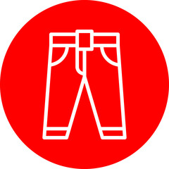 Pants Vector Line White Circle Red