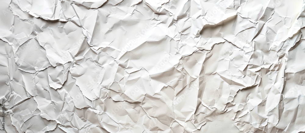 Leinwandbilder crumpled old white paper texture background with copy space image for text placement.