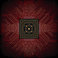 Quantum Computing: Burgundy Woven Quantum Computer Chip for Long-Distance Data