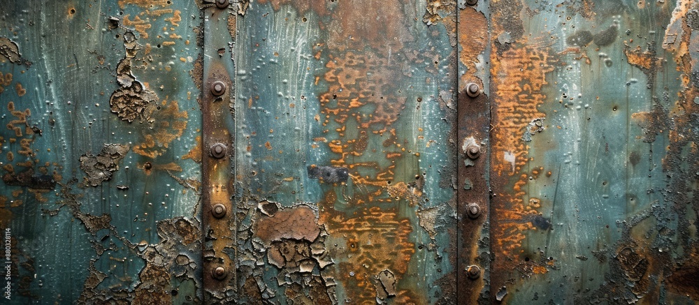 Poster a weathered and aged metal backdrop with copy space image.