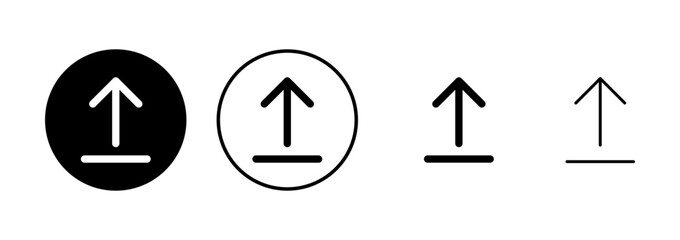 Upload icon vector isolated on white background. Upload sign icon. Upload button. Load symbol.