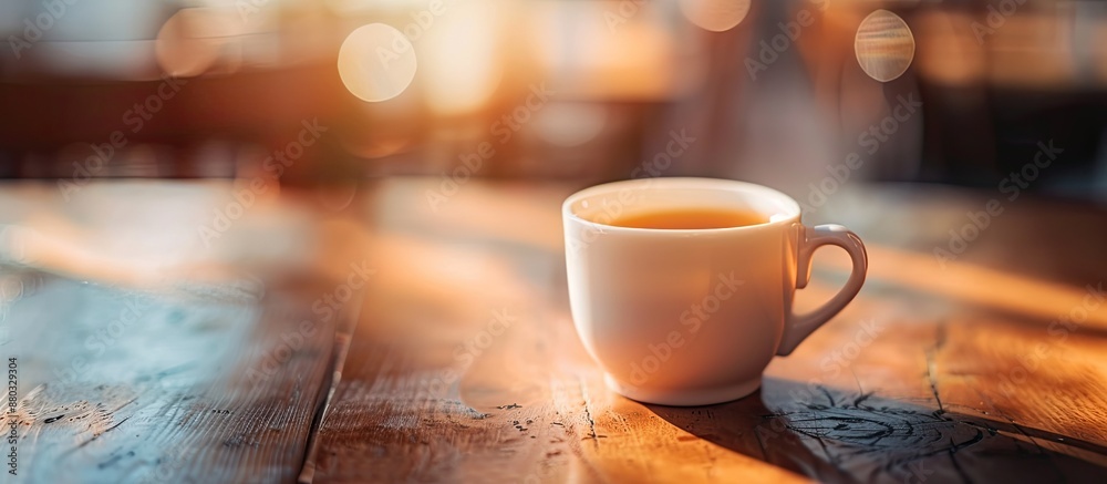 Aufkleber Beverage in a cup with a copy space image on a table.