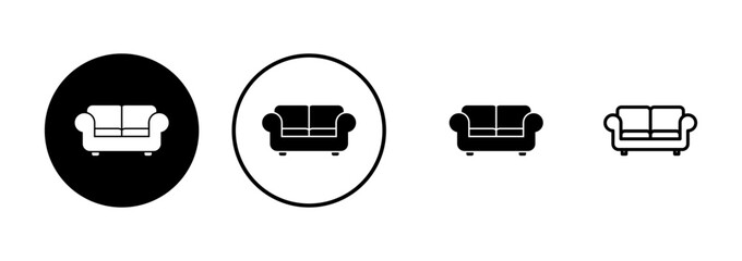 Sofa icon vector isolated on white background. sofa icon illustration. furniture