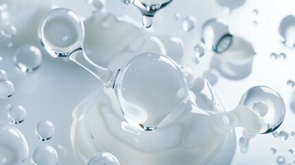 Scientific Representation of Panthenol (Pro-Vitamin B5) Structure in Moisturizing Cream, 3D Visual