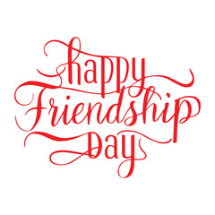 Happy Friendship Day typography t-shirt design silhouette vector illustration