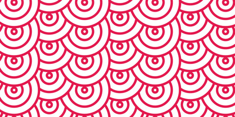 Red rounded seamless pattern wallpaper background vector