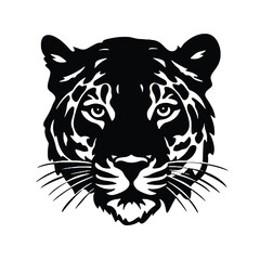 Roaring tiger logo design vector illustration