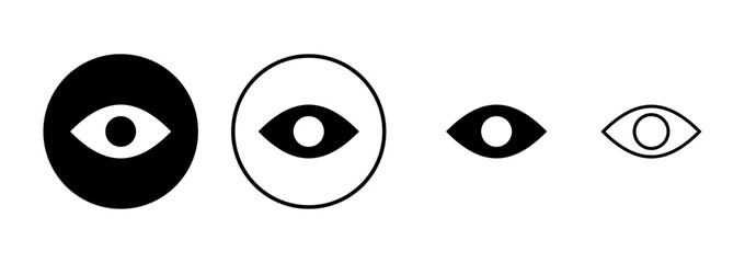 Eye icon vector isolated on white background. Look and Vision icon. Eye vector icon