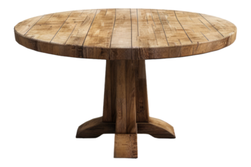 Round table isolated on transparent background