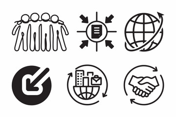 Set of icons for design art