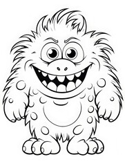 Adorable Monster Coloring Page for All Ages
