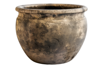 Rustic pot isolated on transparent background