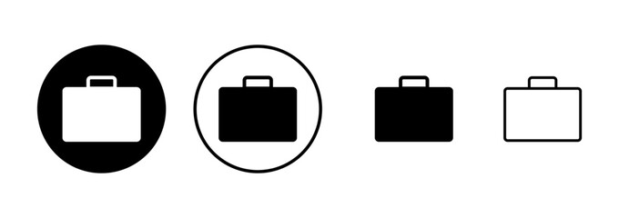 Briefcase icon vector isolated on white background. Briefcase vector icon