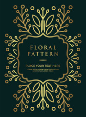 luxury flowers floral patterns frame background border