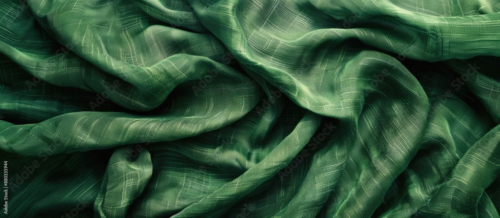 Aufkleber background featuring a textured green fabric with copy space image