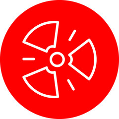 Radioactive Vector Line White Circle Red