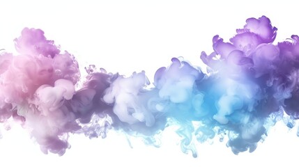 Fototapeta premium pink party fog. Isolated blue, teal, purple , aqua smoke cloud or think cloud. 3D special effects fog clouds graphic for white background