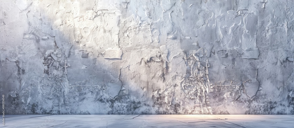 Poster fresh plastered wall brightly illuminated ideal for a copy space image