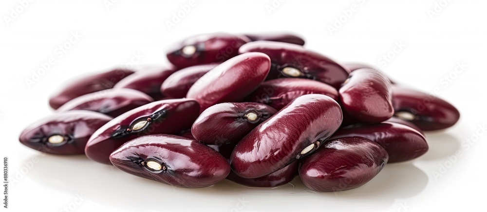 Leinwandbilder close up image of black eye kidney beans on a white background with copy space isolated and represen