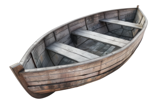 Small boat isolated on transparent background