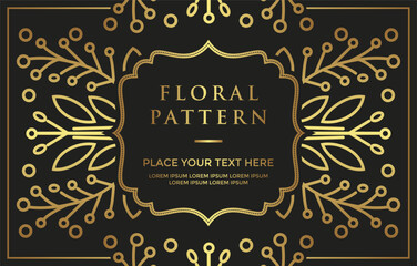 Hand drawn flowers floral patterns frame background border