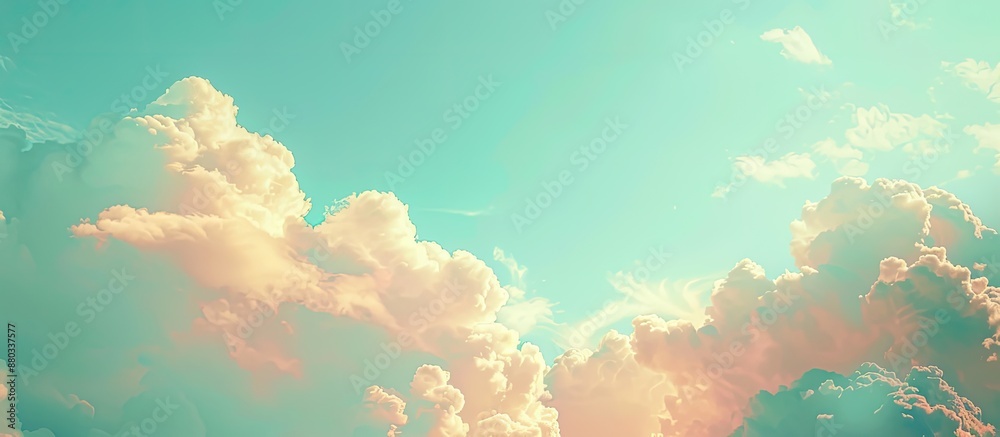 Aufkleber gorgeous clouds set against a blue sky create a picturesque scene in this nature themed copy space i