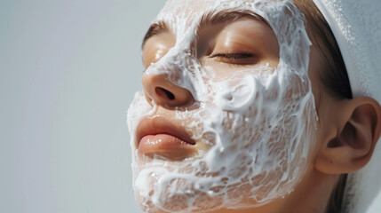 Fototapeta premium Detailed View of Glycolic Acid Peel Molecules Treating Acne in Dermatology Concept