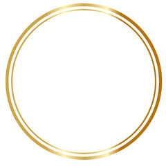 Golden frame. Golden circle. Golden border.