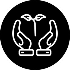 Giving Tree Vector Line White Circle Black