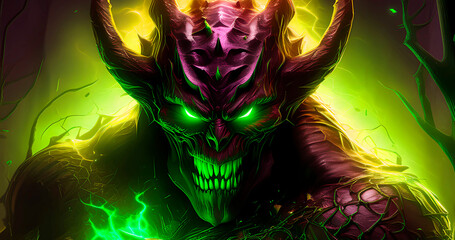 Abstract dark evil demon background for art design