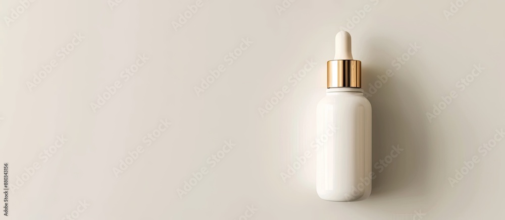Poster cream bottle placed on a white background perfect for a copy space image
