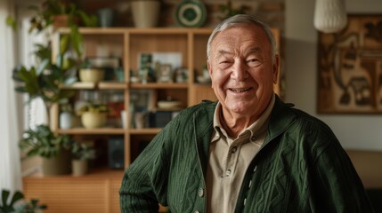 Fototapeta premium The smiling elderly man